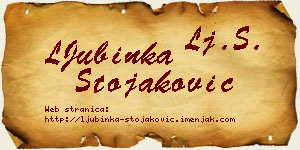 LJubinka Stojaković vizit kartica